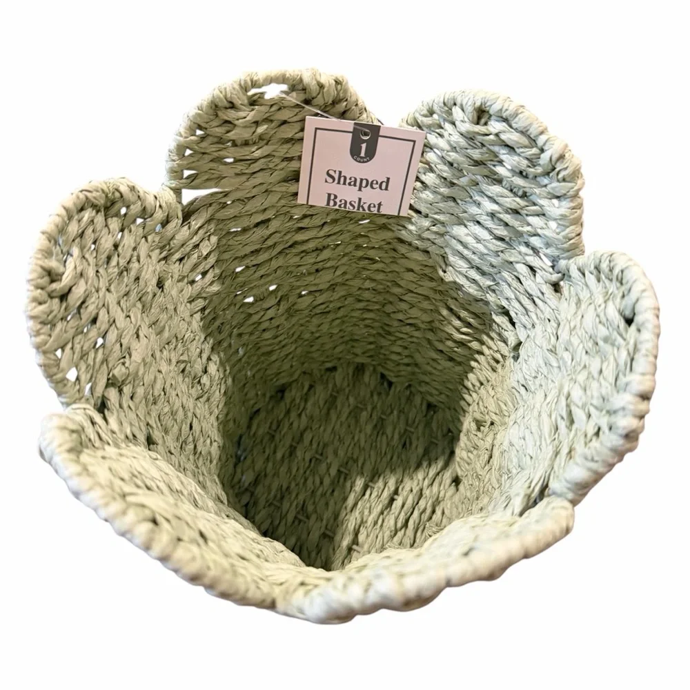 Green Woven Tulip Basket